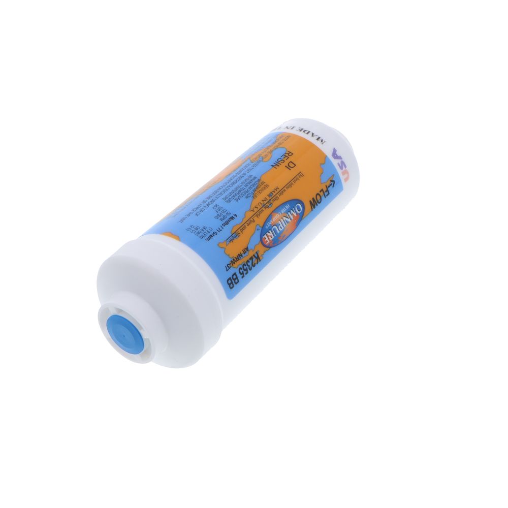 Omnipure Inline K2355-BB DI Mixbed Resin - 6" x 2" Filter - 1/4" FPT