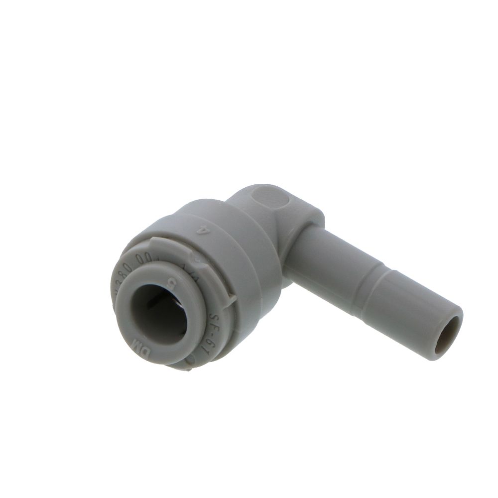 Gray DMfit Plug-In Stem Elbow - 1/4 Tube x 1/4 Stem