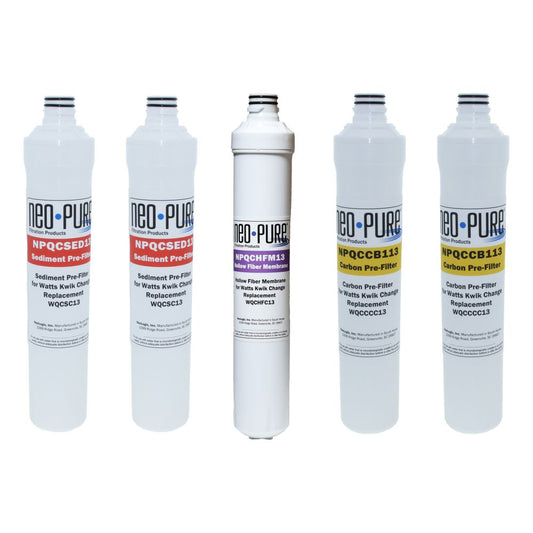 Neo-Pure Kwik Change Hollow Fiber Filter Replacement Kit for Watts WQCFU-T-13