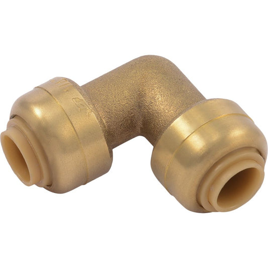 SharkBite® U244LF Lead-Free Brass Push-to-Connect 90-Degree Elbow - 1/4" x 1/4"