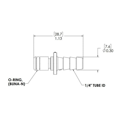 LinkTech 20AC Series In-Line Plug, NV, 1/4" HB