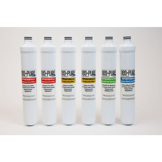 Neo-Pure 13" Replacement RO Membrane Filter Kit for Watts Kwik Change