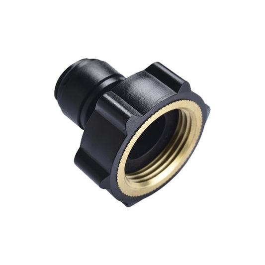 NeoFit - Acetal Black Female Adapter 8mm [5/16"] tube x 1/4"NPTF - Flat Type